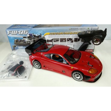 AUTOMODELO KYOSHO FW 06 FERRARI 360GT CÂMBIO 2 MARCHAS 1/10 4x4 RADIO KT-200 2.4GHZ MOTOR GXR15 KYOSHO KYO 31377B 